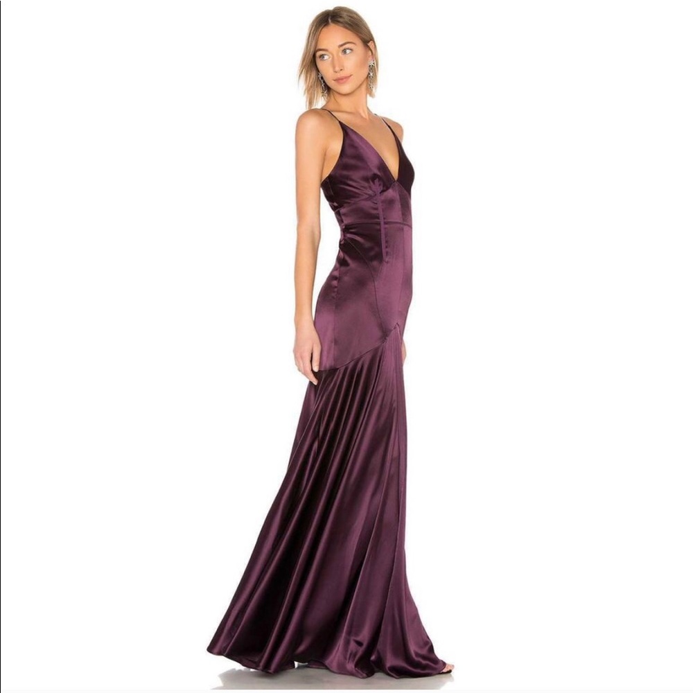 Jill Stuart vneck bones satin dress - Picture 2 of 3